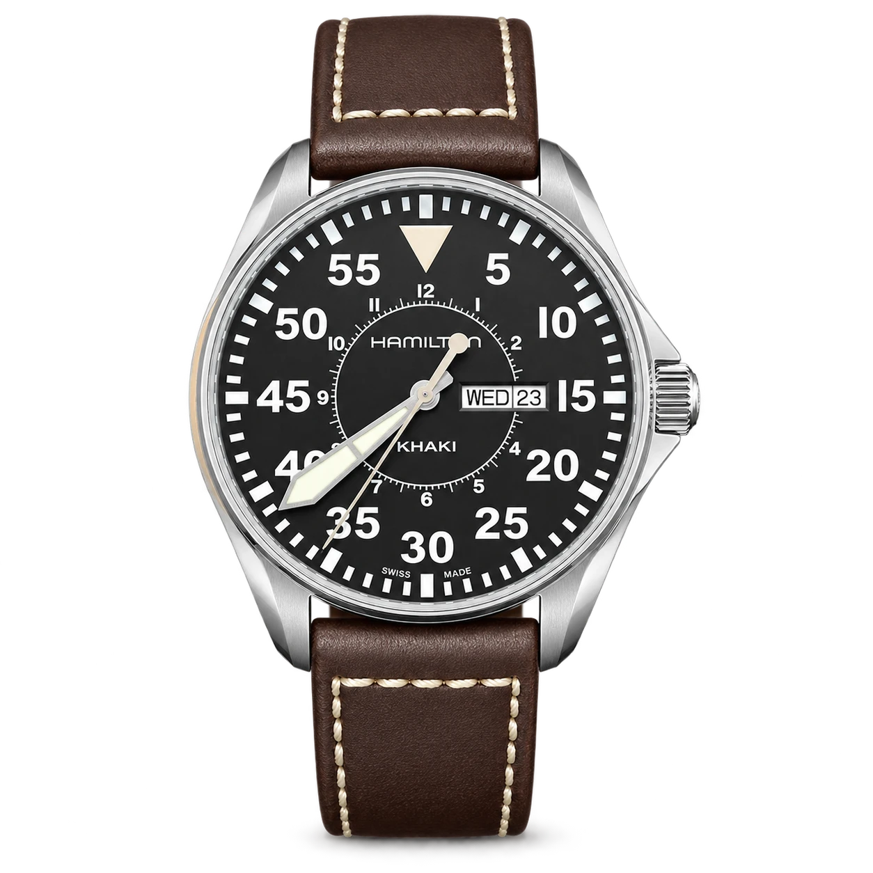 해밀턴 카키 파일럿 검판 42mm HAM-N4267-1 정면 이미지