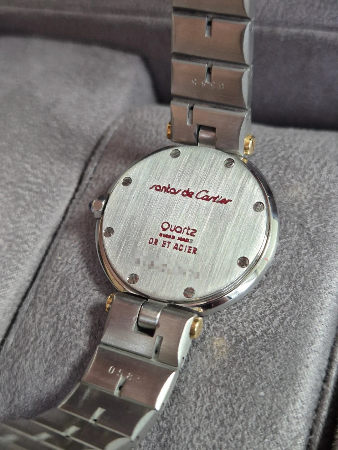 까르띠에 산토스 방돔 콤비 CAR-N1268-1 실물 상세 이미지 4