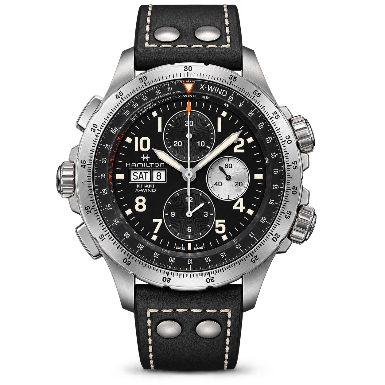해밀턴 카키 X-윈드 쿼츠 워치 46mm HAM-N18266-1 정면 이미지
